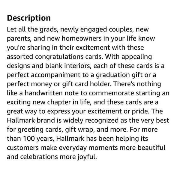 Hallmark Graduation Cards Assortment (12 Cards w/ Envelopes, 4 Designs) Congrats - Picture 10 of 10